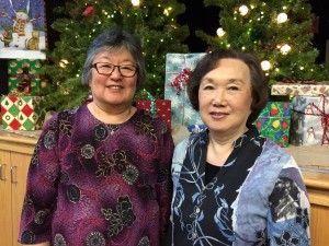 Speakers Sylvia Farrells and Sally Sudo at Bloomington Creekside Community Center, December 7, 2015.